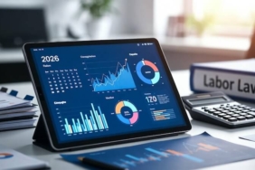 2026 yılı iş hukuku hakları, kıdem tazminatı ve maaş hesaplama rehberini temsil eden finansal dokümanlar ve dijital tablet.