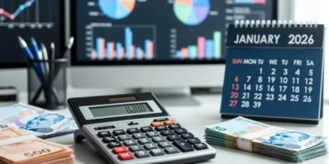 2026 yılı maaş ve kıdem tazminatı hesaplama tablosu, hesap makinesi ve Türk Lirası detaylı finansal görünüm.
