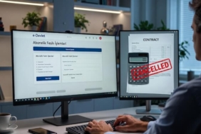 Bir kullanıcının e-Devlet üzerinden internet aboneliğini iptal ederken çekilmiş ekran görüntüsü ve "Abonelik Fesih Başvurusu" yazısı.